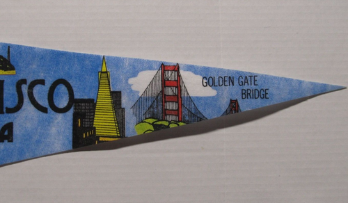 Pennant SAN FRANCISCO del 1983 (mostra attrazioni): misure 23 1/2" (#2280) - Foto 4 di 9