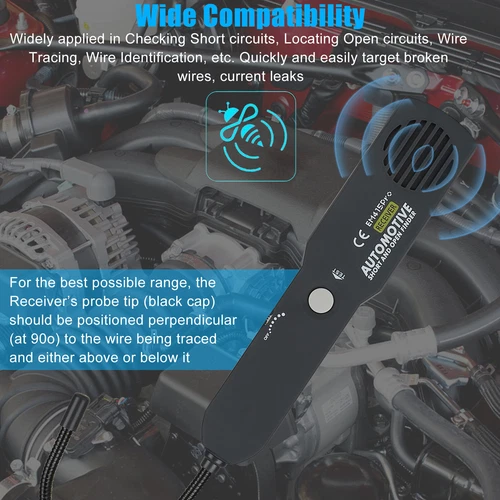 Probador de disyuntor buscador abierto rastreador de cables DC 6-42V sonda automotriz corta - Imagen 8 de 10