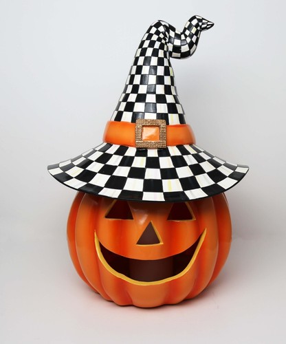 MacKENZIE CHILDS HAPPY JACK BELEUCHTETER KÜRBIS - Bild 1 von 5