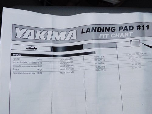 Set of 4 Yakima Landing Pad 11 with Instructions - Picture 10 of 10