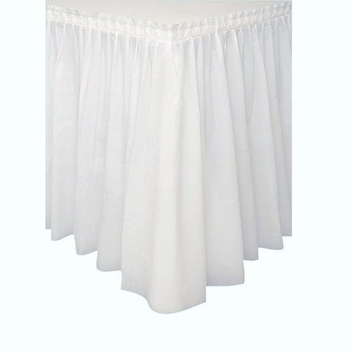 Self Adhesive Pleated Plastic Table Skirts 29" x 13' Disposable Banquet Skirting - Picture 2 of 23