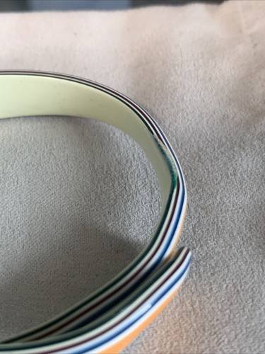 Lea Stein Signature Unsigned Celluloid Plastic Double Head Snake Wrap Bracelet O - Picture 10 of 22