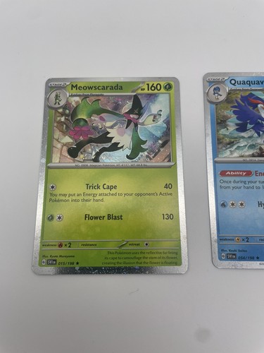 Skeledirge Quaquaval Meowscarada Holo seltenes Pokemon 3-Karten-Set scharlachrot & violett - Bild 2 von 8