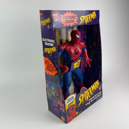 Toy Biz 1994 Marvel Comics Electronic Talking Spider Man Action Figure 15” - Picture 2 of 7