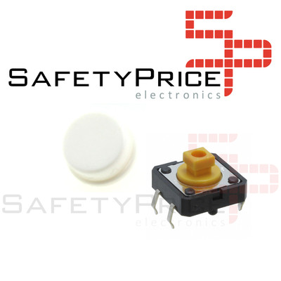 Lot De 5 Boutons-poussoirs B3F Omron Blancs - Pour Arduino, Prototypes électroniques