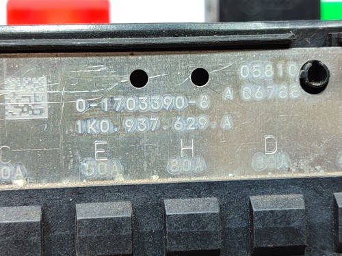 1K0937629A caja de relés fusibles para VOLKSWAGEN GOLF VI (5K1) 1.6 TDI 2008 - Foto 4 di 24