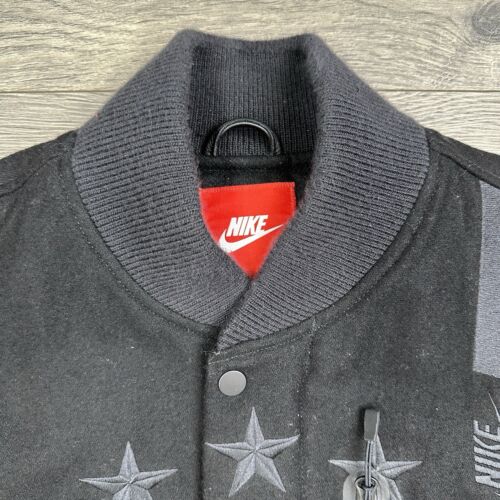Nike Destroyer Bomber Jacket Size Medium Mens Black Pattern Windproof Stay Warm - Picture 3 of 23