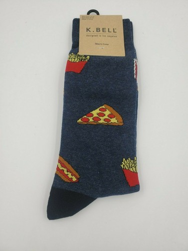 K Bell Men's Crew Socks, Football, Food, Burgers, Bacon, Dogs, Gift, L16 MP - Picture 5 of 9
