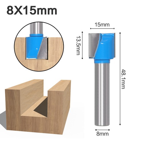 4/5 Pcs 8mm Schaft Bodenreinigung HM Nutfräser Oberfräser T-Schlitz Holz Fräser - Bild 19 von 32