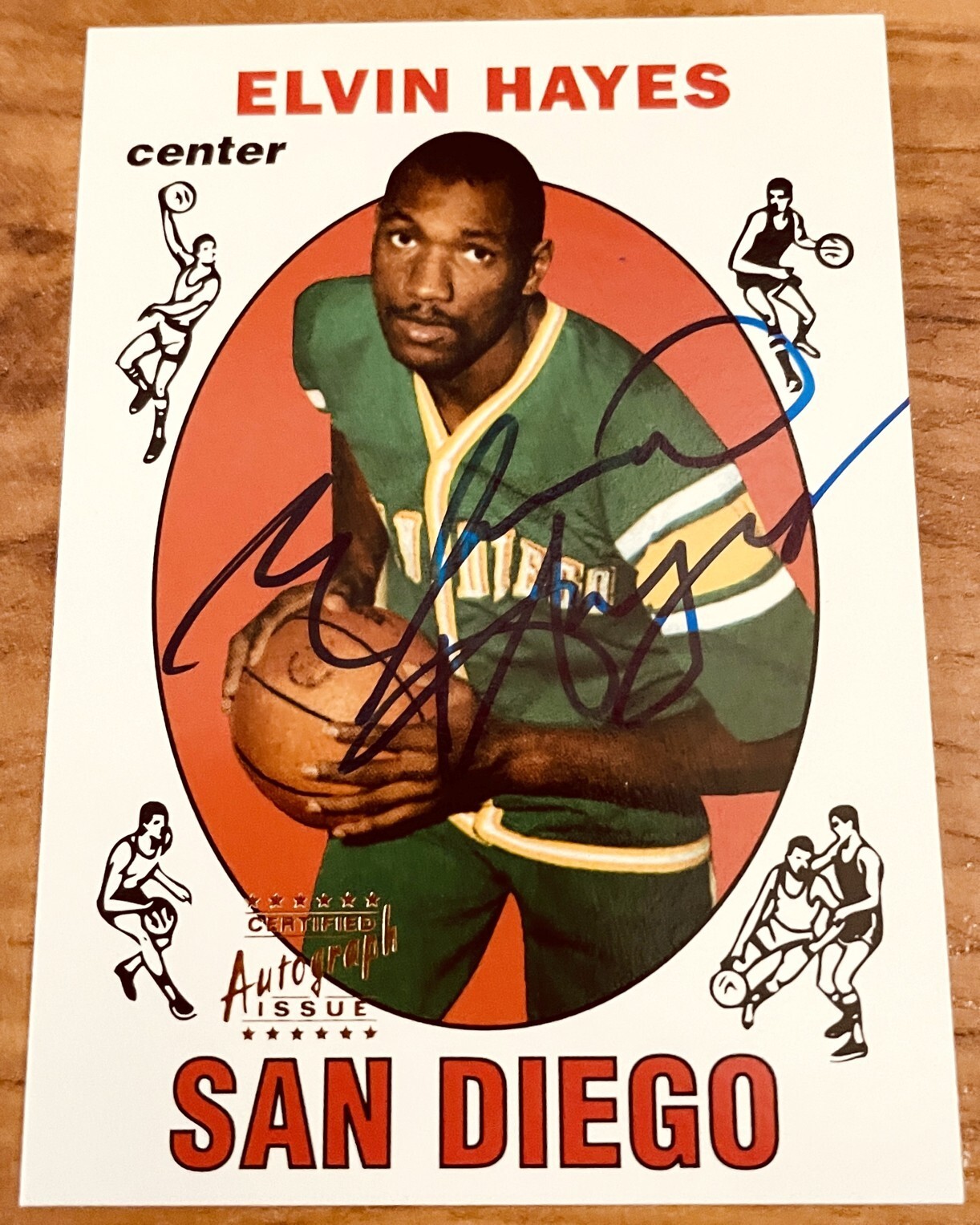 Elvin Hayes certified autograph signed auto 1996 Topps Stars Rookie Card Reprint