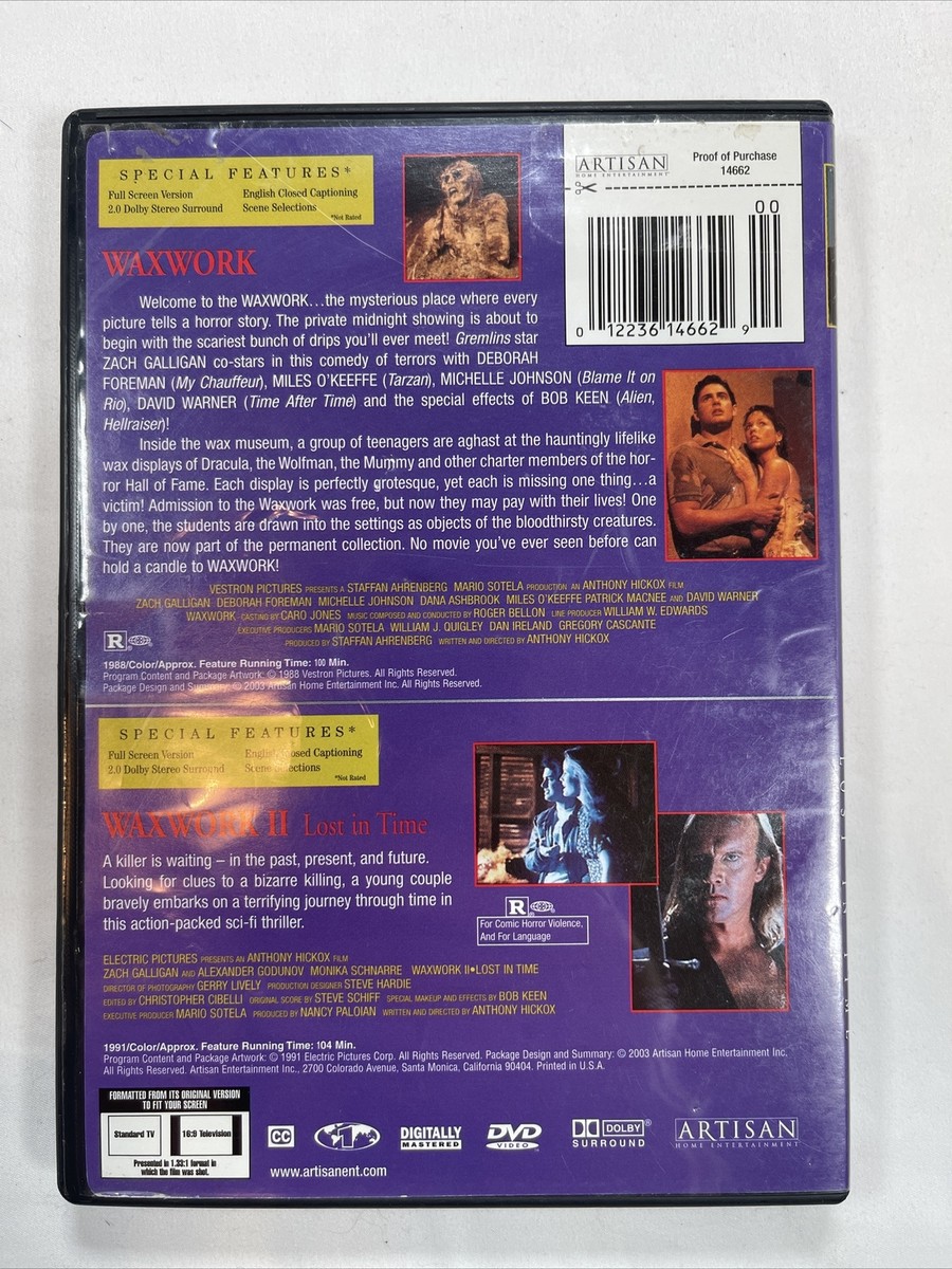 Waxwork / Waxwork II: Lost in Time (DVD, 1992) 12236146629 | eBay