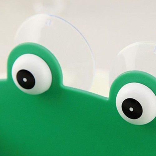 Frogs Shaped Soap Dish Holder with Suction Cups Kitchen Bathroom Soapbox for Cas - Picture 4 of 8
