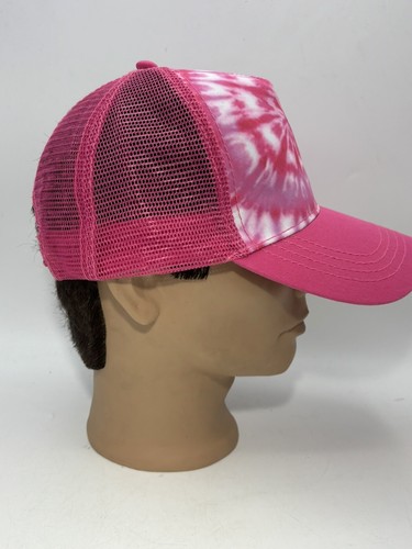 Cappello rosa caldo tie dye colortone berretto da baseball regolabile snapback - Foto 3 di 7