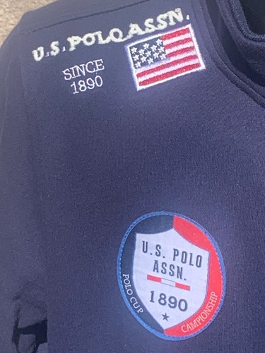 U.S. Polo Assn. Sweat Jacke Herren blau Full Zipper Luxus Größe L - Bild 6 von 13