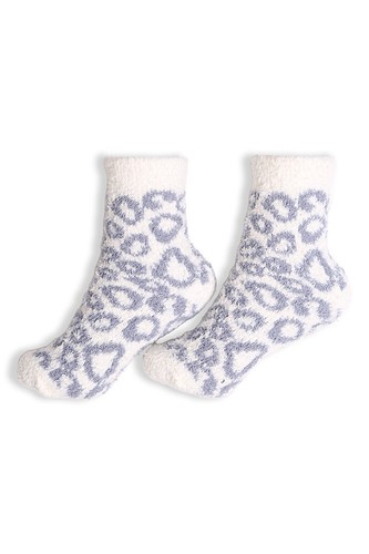 6 Pairs ScarvesMe Women's Soft Fuzzy Winter Leopard Animal Ankle Socks 9-11 - Picture 5 of 8