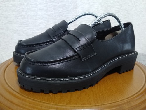 Torrid ~ Schuhe Damen 9,5 WW Weite Penny Lug Halbschuhe Plateau Schwarz Kunstleder - Bild 4 von 11