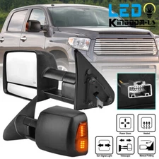 Power Heated Tow Mirrors for 07-17 Toyota Tundra / 08-17 Sequoia LED Turn Signal