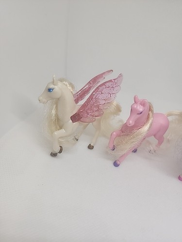 Barbie Magic Of Pegasus Magical Rosa Lila Flügel Pferd Lot Einhorn Mini Figur - Bild 8 von 15