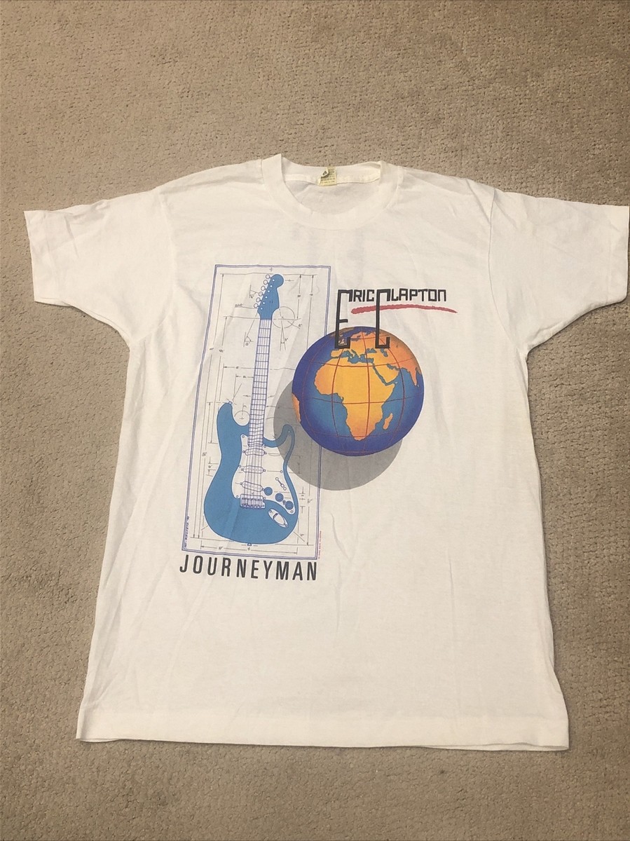 VTG Eric Clapton Journeyman Graphic World Tour Band t shirt EC