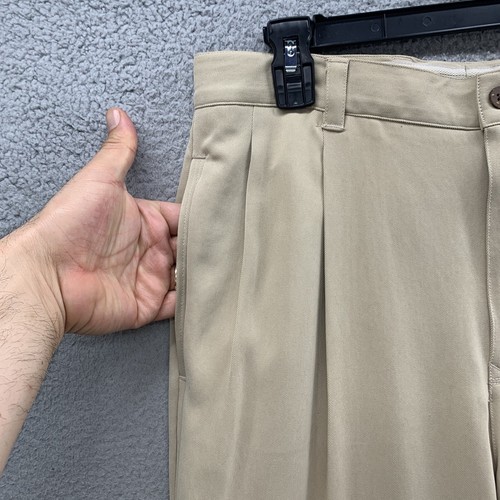 Tommy Bahama St George Classic 100% Silk Pants Pleated Khaki Beige Men’s Size 32 - Picture 17 of 18