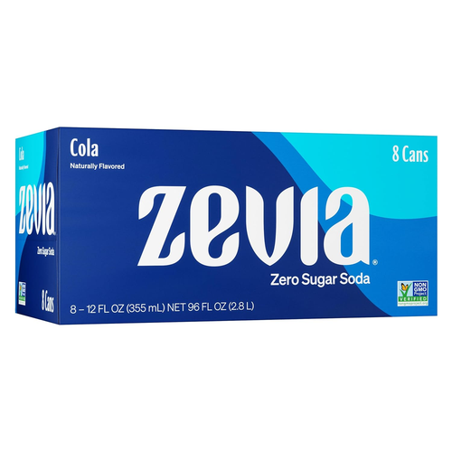 Zevia Zero Sugar Soda, Cola, 12 Oz Cans (8-Pack) – Naturally Sweetened, Zero Cal - Picture 11 of 12
