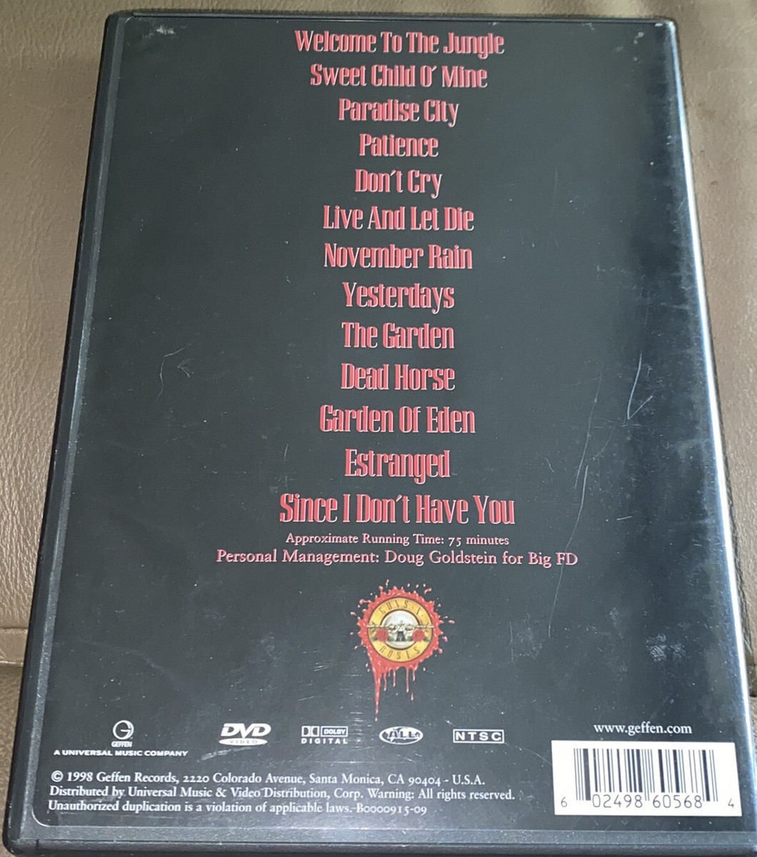 GUNS N' ROSES Welcome To The Videos DVD 1998 602498605684| eBay