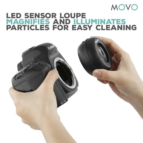 Movo Camera Sensor Cleaning Kit Loupe, Swabs, Cleaning Fluid, Air Blower & More - Picture 7 of 9