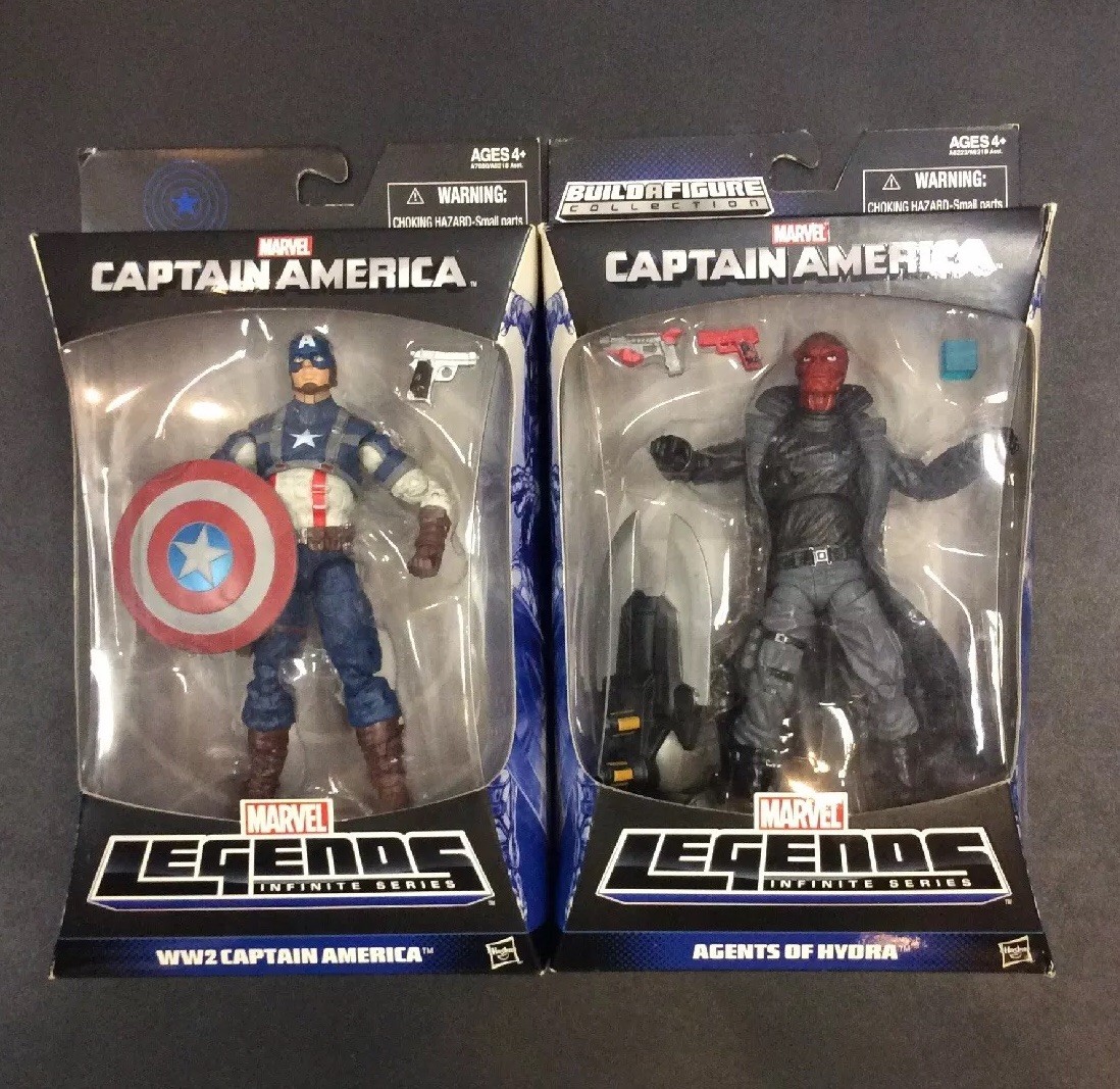 Marvel Leyendas Segunda Guerra Mundial Capitán América y figuras de agentes de HYDRA Nuevo en paquete de menta en tarjeta Hermoso Marvel Leyendas Segunda Guerra Mundial Capitán América y figuras de agentes de HYDRA Nuevo en paquete de menta en tarjeta Hermoso