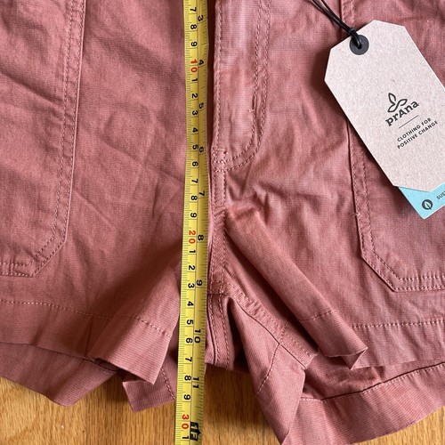 prAna Elle Short 3” Inseam Womens Sz 6 Brick Red Organic Cotton Stretch Hiking - Picture 5 of 9