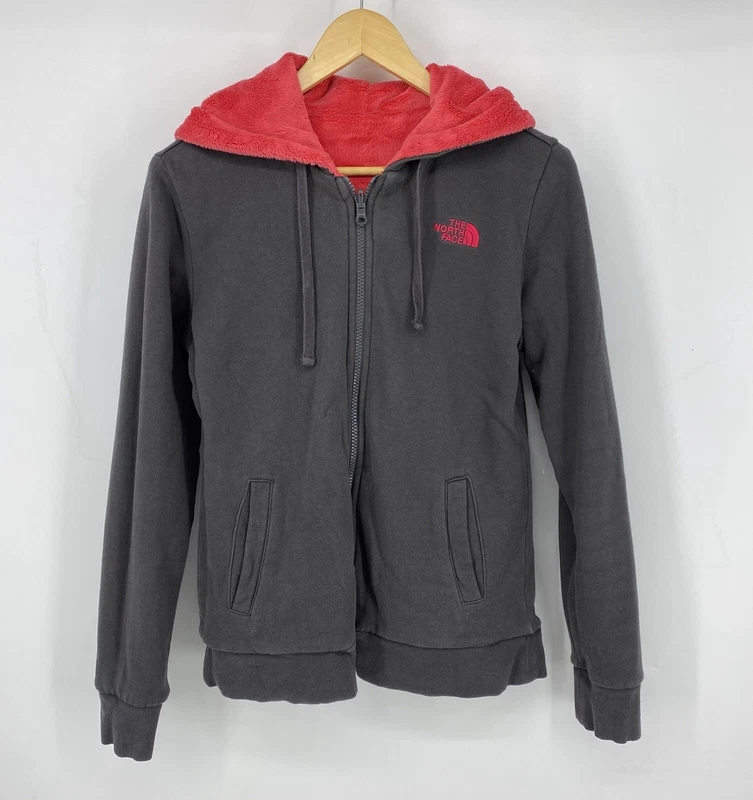 north-face reversible zip up sweatshirt euc jacket