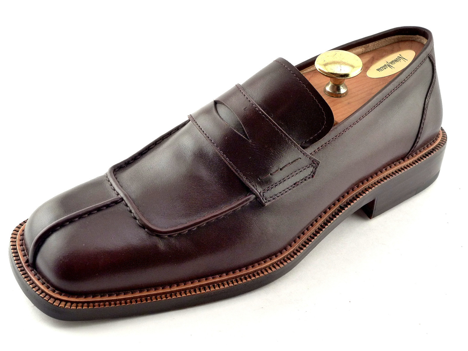 NEW FRANCO BALLIN Brown Leather Split Toe loafers ITALY 44 US Mens NEW FRANCO BALLIN Brown Leather Split Toe loafers ITALY 44 US Mens
