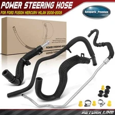 4x Power Steering Return Line Hose Assy for Ford Fusion Mercury Milan 2006-2009
