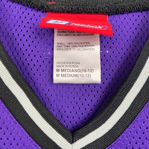 Sacramento Kings Bibby #10 Jersey Shirt Youth Girl Medium Reebok Purple New M - Picture 3 of 7