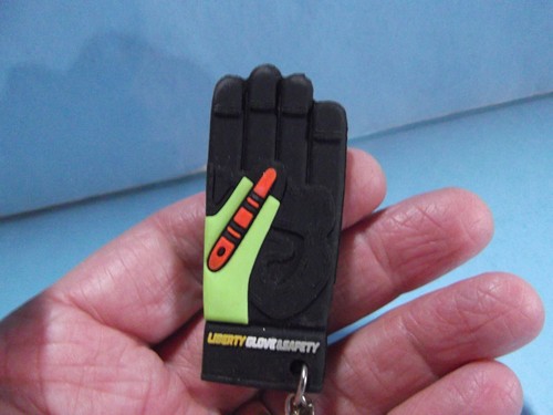 Unique Collectible Key Chain 2.5"in Rubber Striker Y Glove LGS - Picture 3 of 5