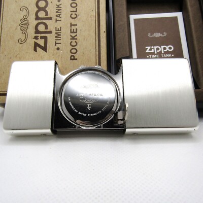 ジッポ　ビンテージ　Pocket clock タイムタンク Zippo American Indian Time Tank Zippo Pocket Clock Watch