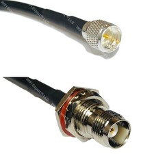 LMR240 MINI UHF MALE to TNC FEMALE BULKHEAD Coax RF Cable USA-Ship Lot