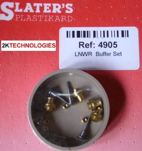 Slaters 4905 - 4 x 4mm Scale (00 Gauge) LNWR Loco Buffer Set - 1st Class Post - Picture 1 of 3