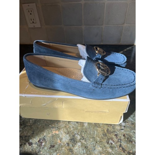 NEW MICHAEL KORS FULTON DRIVER BLUE 100% SUEDE LOAFER SOLD OUT ONLINE! SIZE 6M - Picture 5 of 9