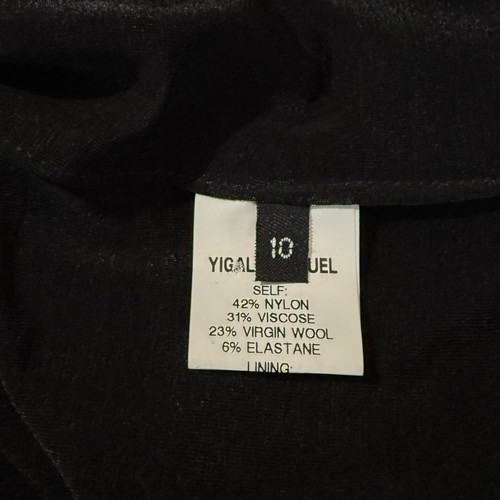Yigal Azrouel New York Nylon Wollmischung Rock skulpturaler Überrock schwarz Größe 10 - Bild 4 von 9