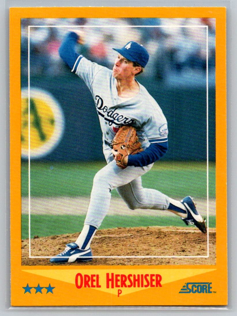1988 Score #470 Orel Hershiser Los Angeles Dodgers
