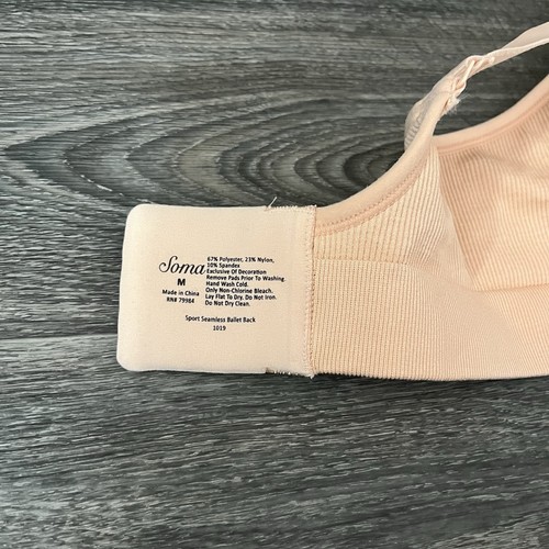 Sujetador Soma Sport Sin Costuras Ballet Espalda Medio Melocotón Convertible Correas Elástico - Imagen 5 de 5