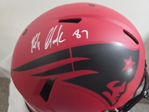 Rob Gronkowski Signed New England Patriots Speed Authentic Rave NFL Helmet