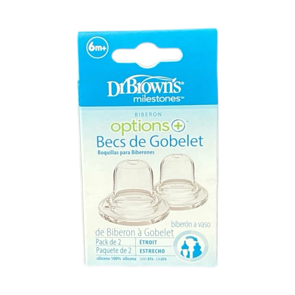 Dr. Brown’s Options+ Boquilla para sorberón estrecha 6 m+ (paquete de 2) Foto 2 de 2