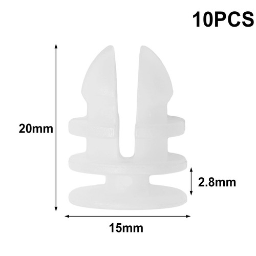 HALTER Weiß 092696-00-B 10 Stück ABS Autozubehör Befestigungselemente Ersatz - Picture 7 of 12