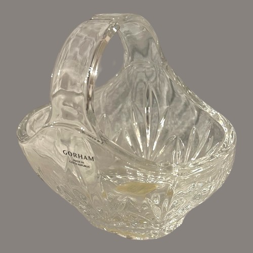 Gorham Crystal Lady Anne 5 In Split Handle Basket In Box (only Box Has Damage) - Picture 7 of 11