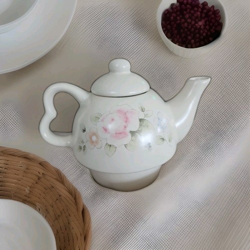 Pfaltzgraff TEA ROSE 6-1/8"  Tea For One Individual Teapot with Lid and Cup - Picture 7 of 14