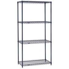 Nexelon Wire Shelving Blue Epoxy 42"W X 18"D X 86"H