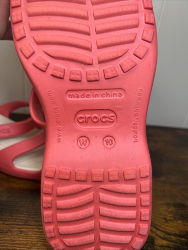 Crocs Slide Meleen Sandal Women's Size 10 Coral Pink - Picture 4 of 7