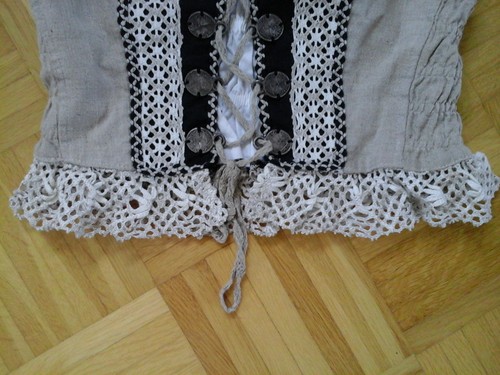 Trachten-Oberteil Country Line, Größe 36 beige/weiß/schwarz - Bild 5 von 8