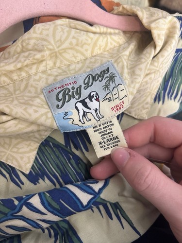 Big Dogs Mens Hawaiian Button Front Shirt I'm on Island Time XL - Picture 3 of 5